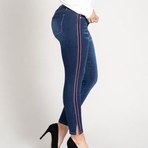 ROYALTY FOR ME Tuxedo Stripe Denim Jeans